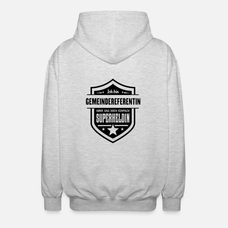 Super Gemeindereferentin - Unisex Kapuzenjacke - Hellgrau meliert