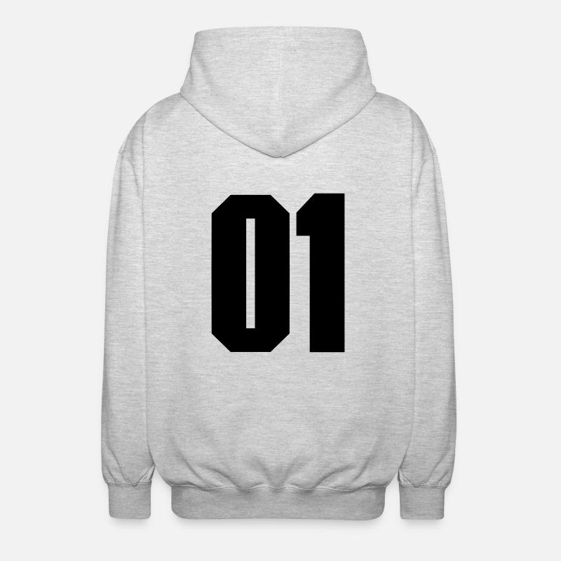 No. 01 - Unisex Kapuzenjacke - Hellgrau meliert