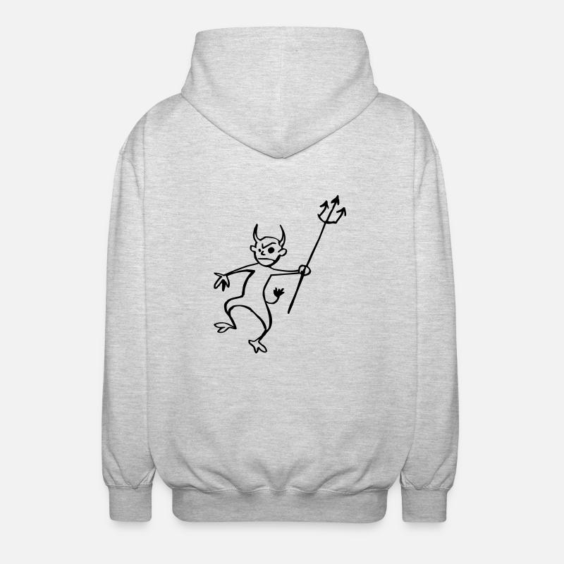 Teufel - Unisex Kapuzenjacke - Hellgrau meliert