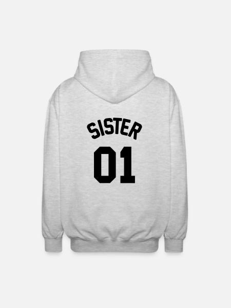 Sister 01 - Unisex Kapuzenjacke - Hellgrau meliert
