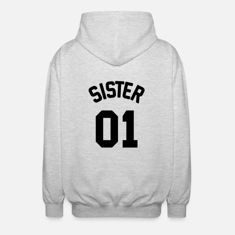 Sister 01 - Unisex Hooded Jacket - light heather grey