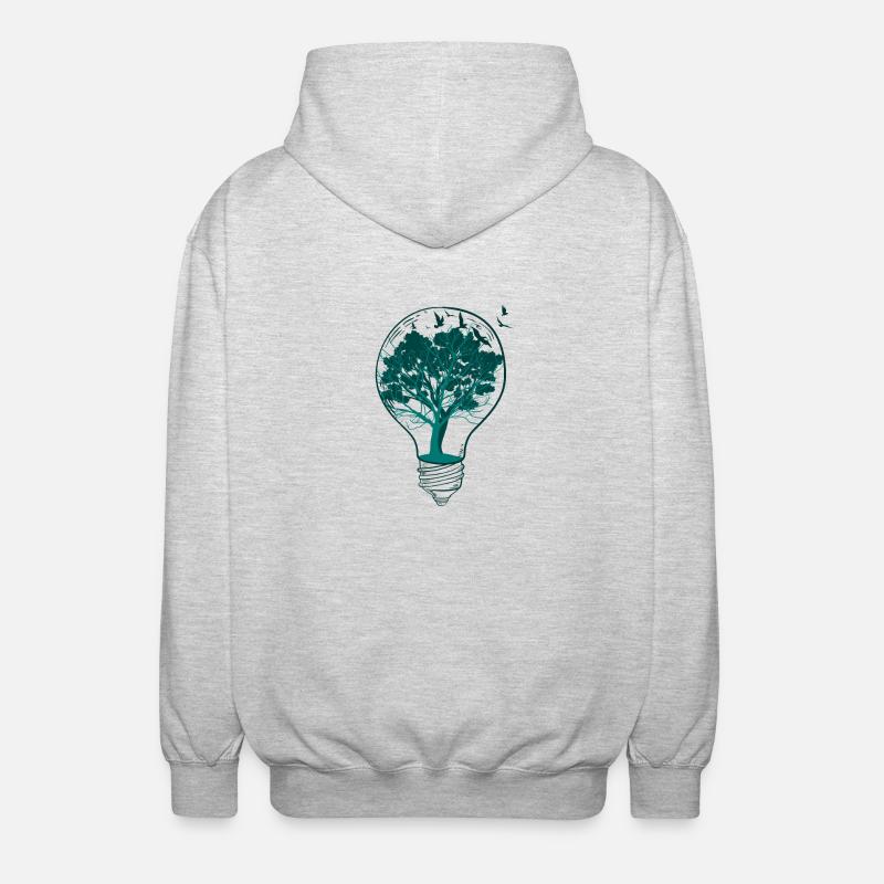 Arbre nature de l'ampoule - Veste à capuche unisexe - gris clair chiné