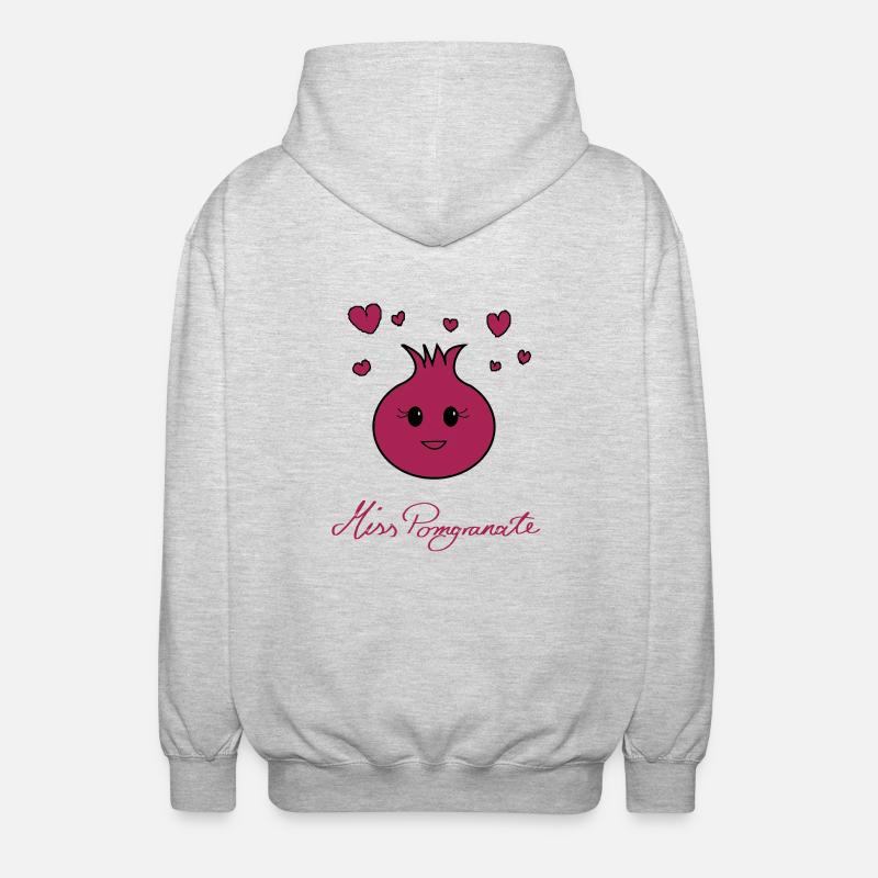 Granatapfel - Unisex Kapuzenjacke - Hellgrau meliert