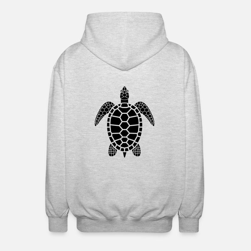 Turtle - Unisex Kapuzenjacke - Hellgrau meliert