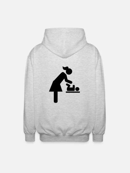 Baby - Unisex Kapuzenjacke - Hellgrau meliert
