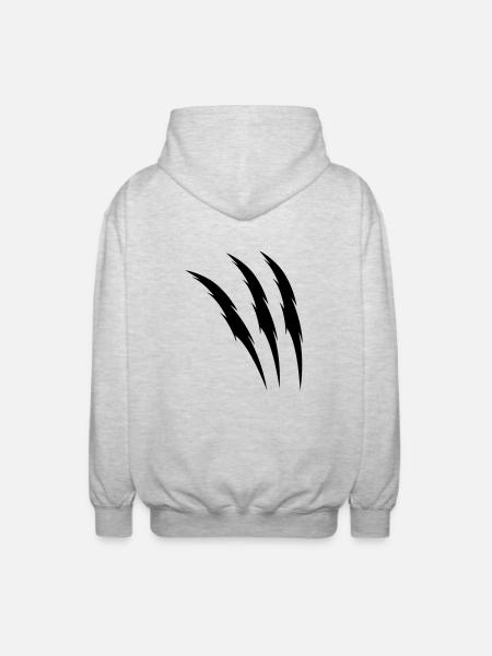 krallen - Unisex Kapuzenjacke - Hellgrau meliert