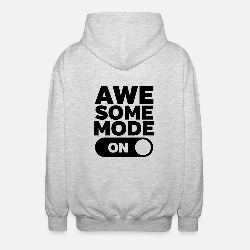 Awesome Mode (On) - Unisex Kapuzenjacke - Hellgrau meliert