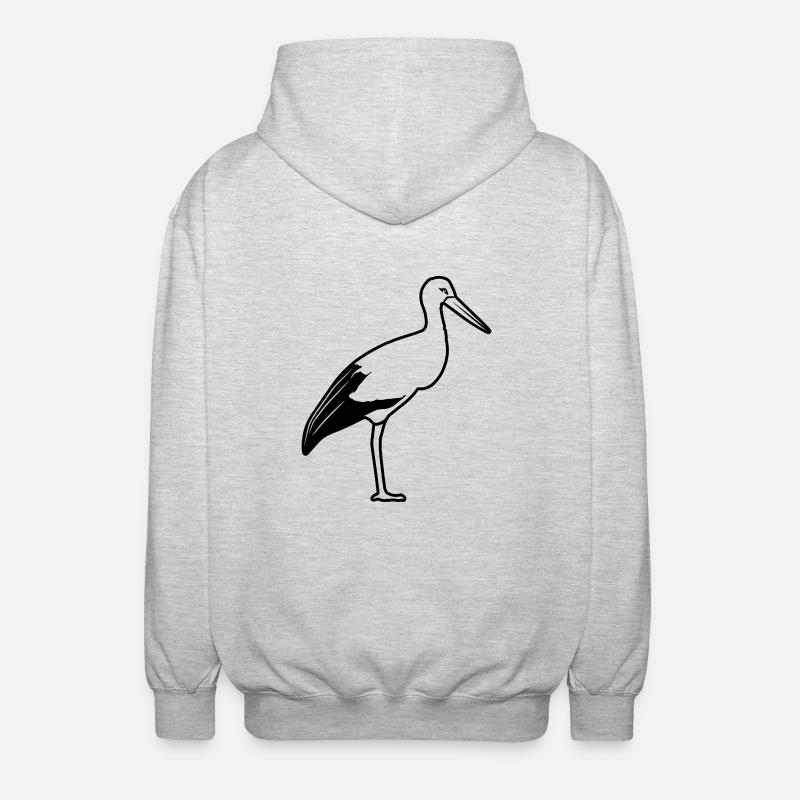 stands de cigogne - Veste à capuche unisexe - gris clair chiné