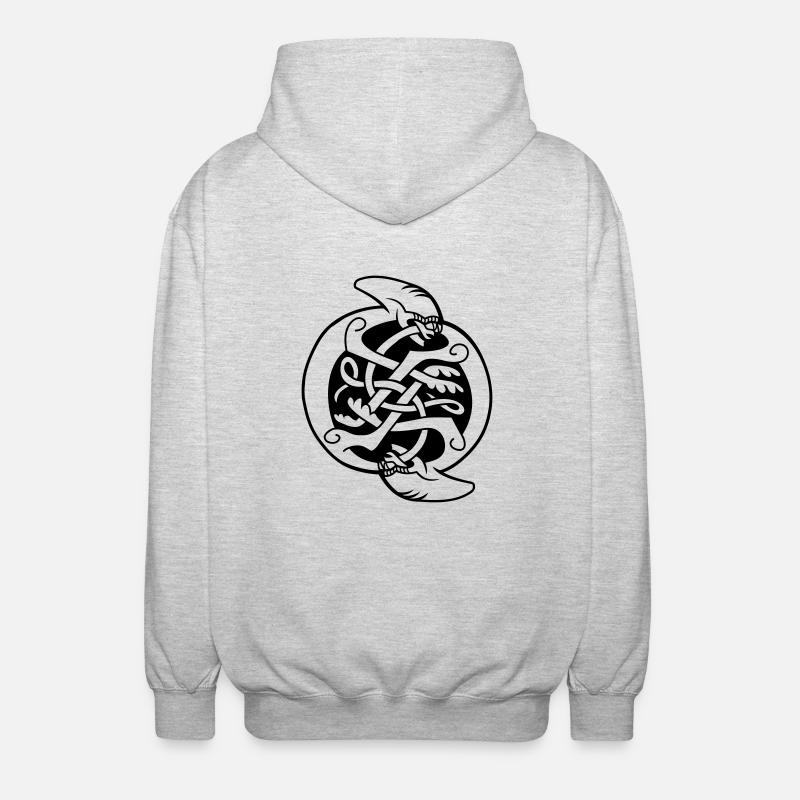 Celtic Xenomorph - Veste à capuche unisexe - gris clair chiné