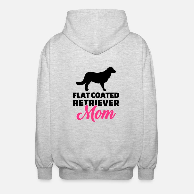 Flat Coated Retriever - Unisex Kapuzenjacke - Hellgrau meliert
