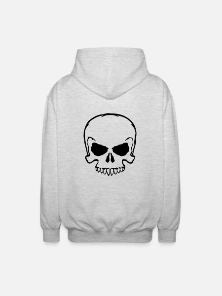 totenkopf - Unisex Hooded Jacket - light heather grey