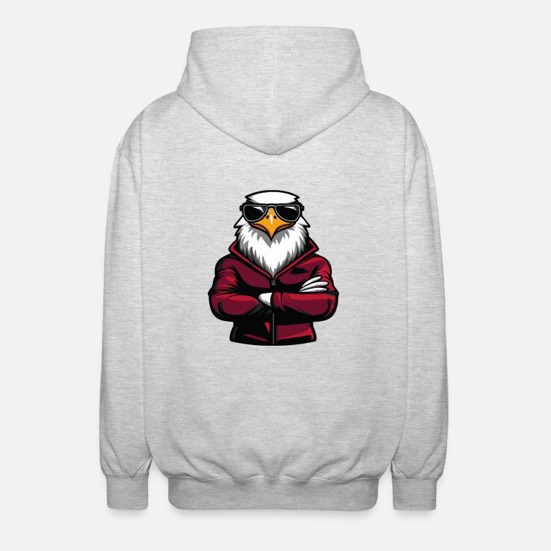 adler comic - Unisex Kapuzenjacke - Hellgrau meliert