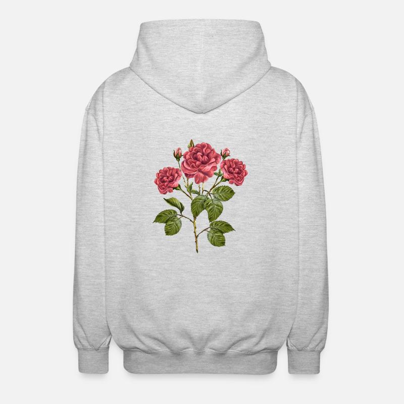 Fleur - Veste à capuche unisexe - gris clair chiné