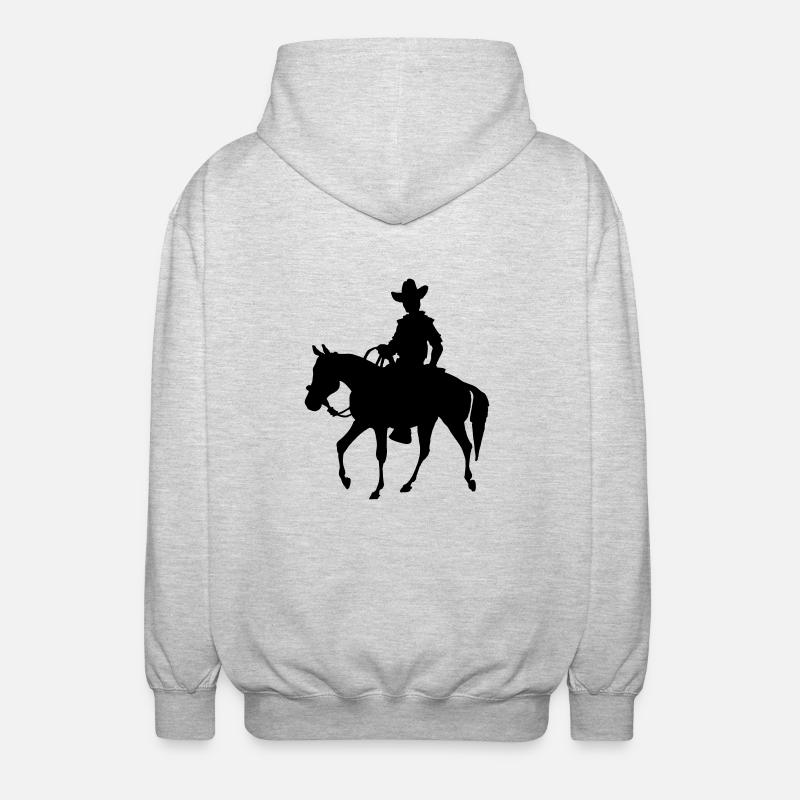 Cowboy - Unisex Kapuzenjacke - Hellgrau meliert