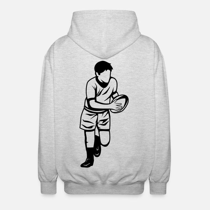 Garçon de rugby - Veste à capuche unisexe - gris clair chiné