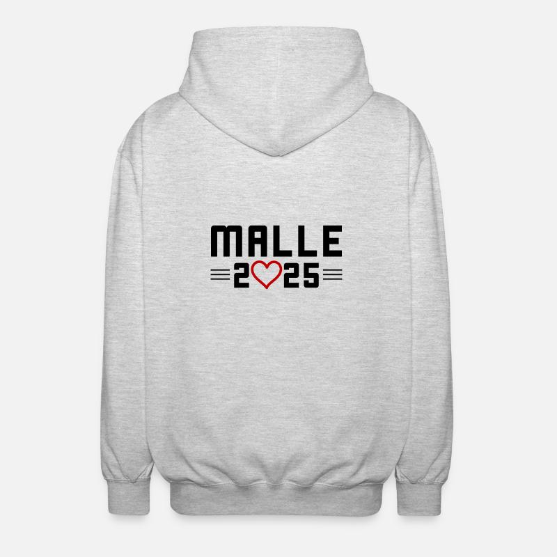Malle 2025 Love Mallorca - Veste à capuche unisexe - gris clair chiné