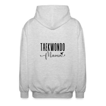 Arts Martiaux Femmes Sport Drôle Taekwondo Mama - Veste à capuche unisexe - gris clair chiné - Dos - AI Model Male 185 light (185cm)