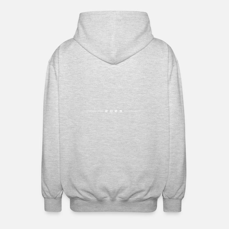 2025 Strich - Unisex Kapuzenjacke - Hellgrau meliert