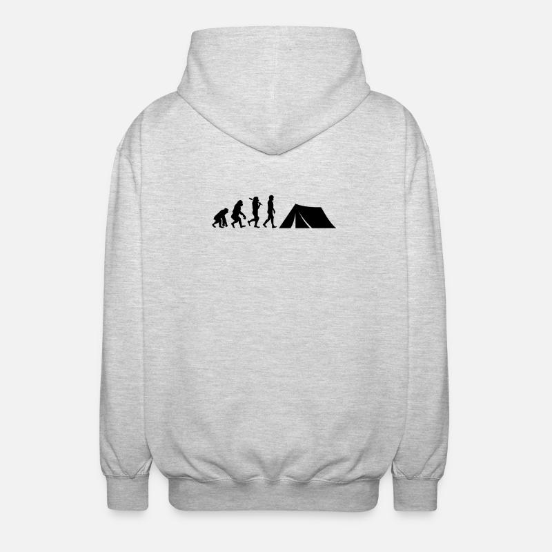 Camping Evolution Camping - Veste à capuche unisexe - gris clair chiné