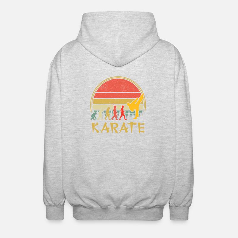 Karate - Unisex Kapuzenjacke - Hellgrau meliert