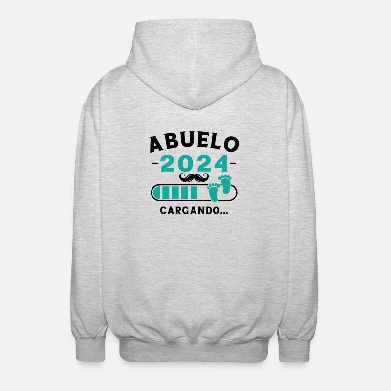 Grandpa 2024 Loading - Unisex Hooded Jacket - light heather grey