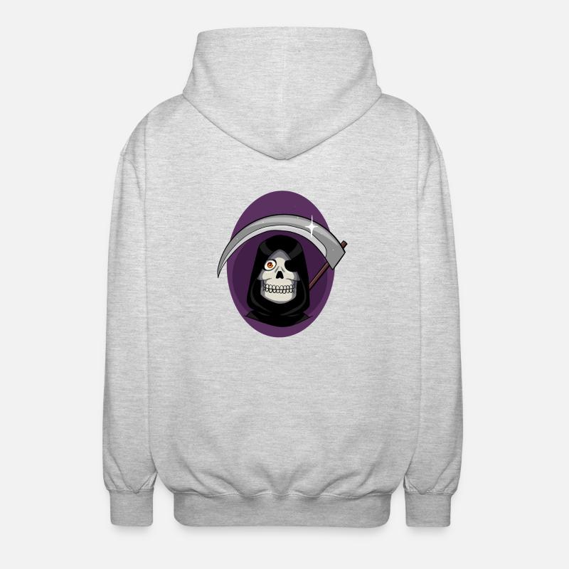 Sensenmann - Unisex Kapuzenjacke - Hellgrau meliert