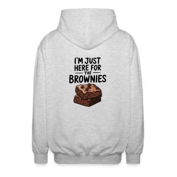 Brownies Dire Pâtisserie Drôle Brownie Cadeau - Veste à capuche unisexe - gris clair chiné - Dos - AI Model Male 185 light (185cm)