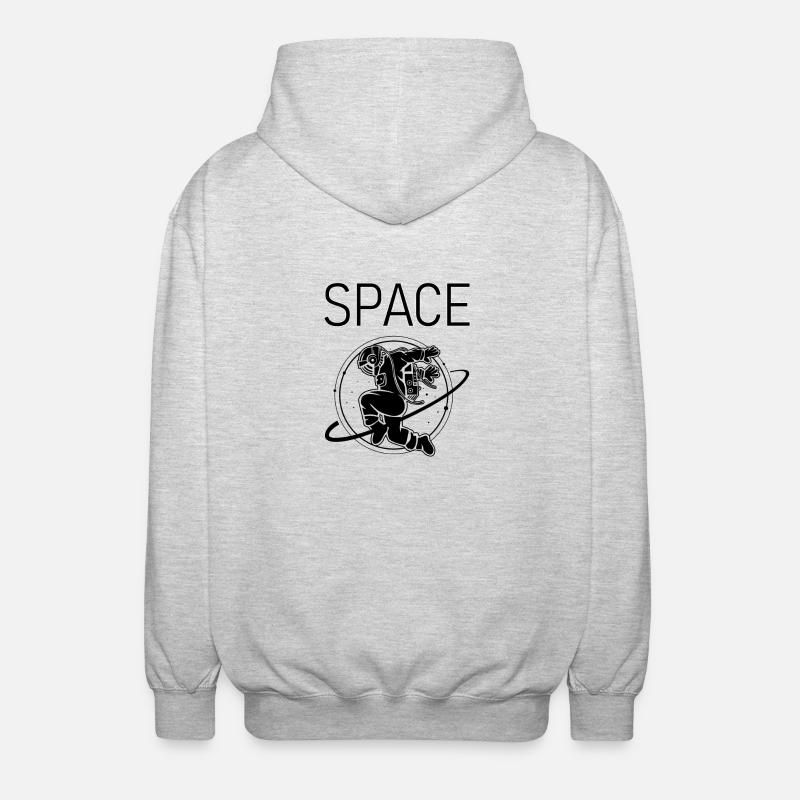 Astronaute de l’espace Weltraum Aliens - Veste à capuche unisexe - gris clair chiné