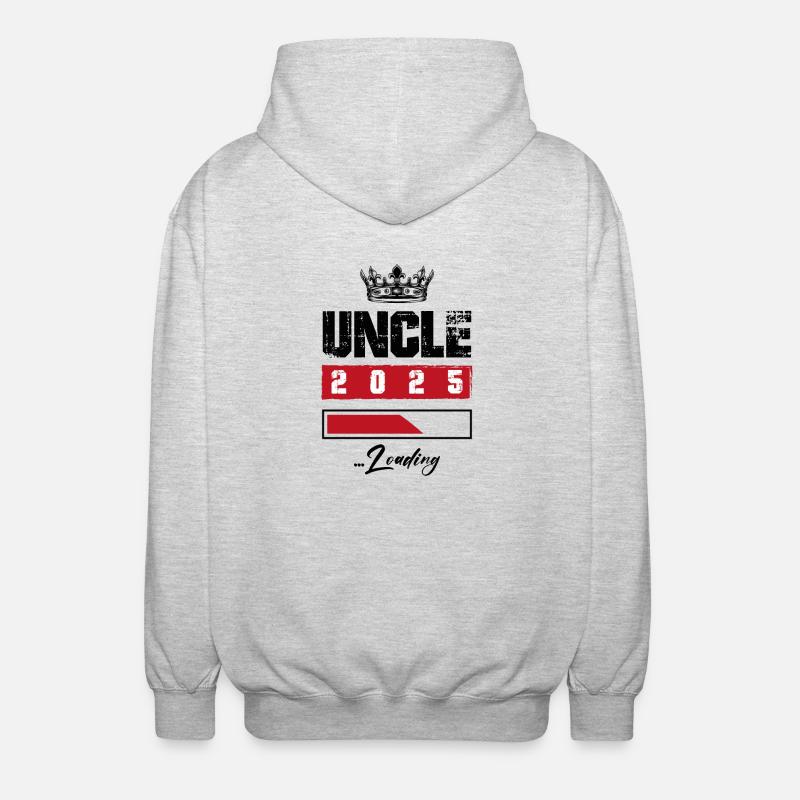 Uncle 2025 Loading - Unisex Hooded Jacket - light heather grey