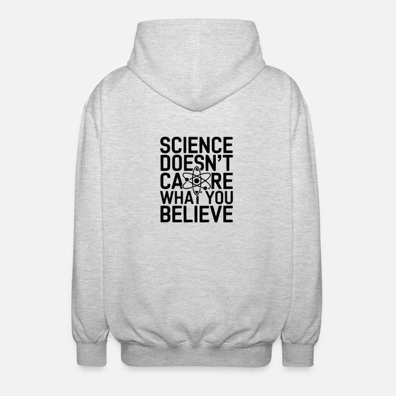 Science vs. Foi - Proverbes athées - Veste à capuche unisexe - gris clair chiné