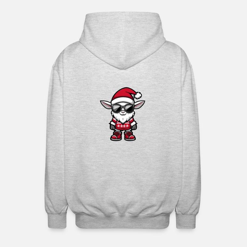 Chèvre Noël Cool Noël - Veste à capuche unisexe - gris clair chiné