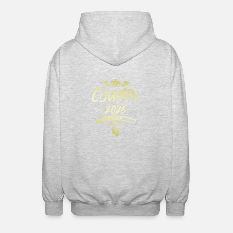 Cousin 2025 Loading Saying - Unisex Hooded Jacket - light heather grey