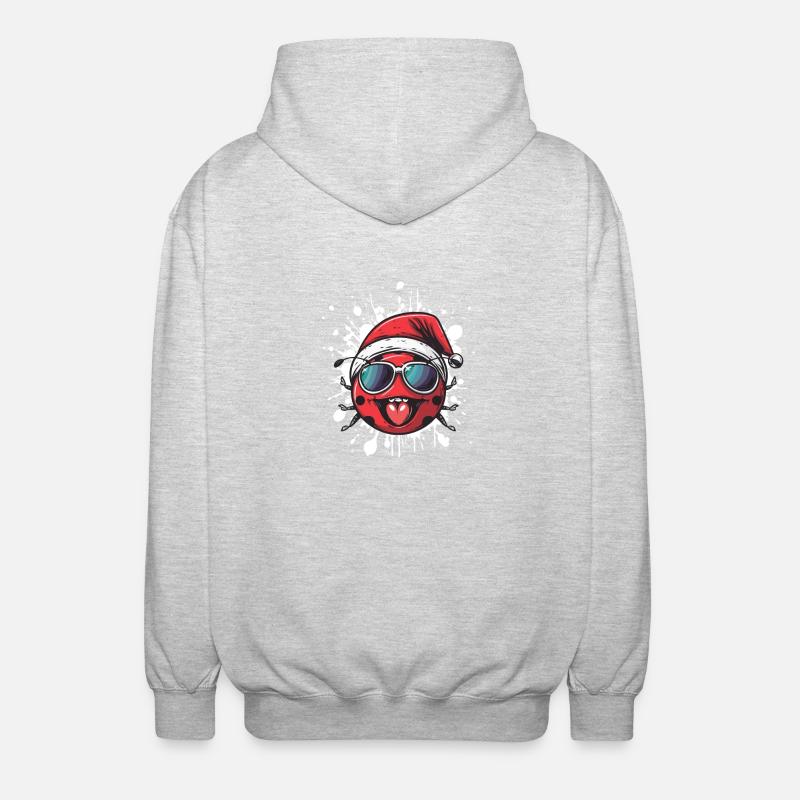 Coccinelle Noël Drôle - Veste à capuche unisexe - gris clair chiné
