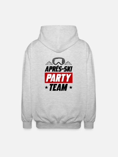 Après Ski Party Team - Unisex Hooded Jacket - light heather grey