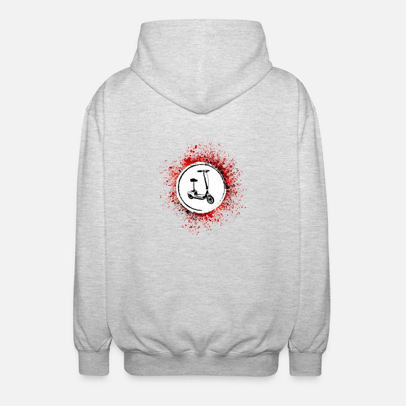 E-scooter Icon E Scooter - Unisex Hooded Jacket - light heather grey