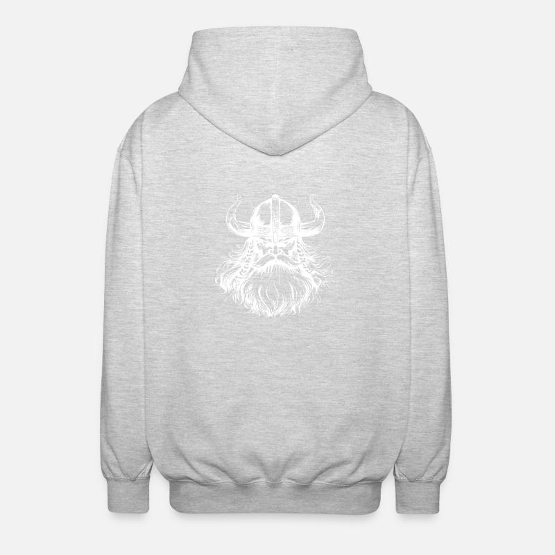 Wikinger Krieger - Unisex Kapuzenjacke - Hellgrau meliert