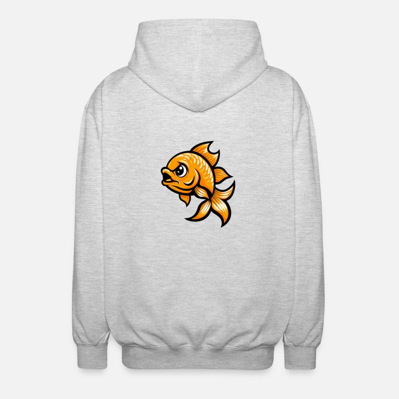 Goldfische Comic - Unisex Kapuzenjacke - Hellgrau meliert