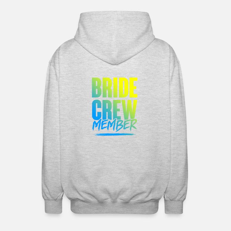 Bride Crew - Unisex Kapuzenjacke - Hellgrau meliert