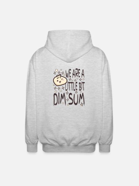 Ein bisschen Dim Sum - Unisex Kapuzenjacke - Hellgrau meliert