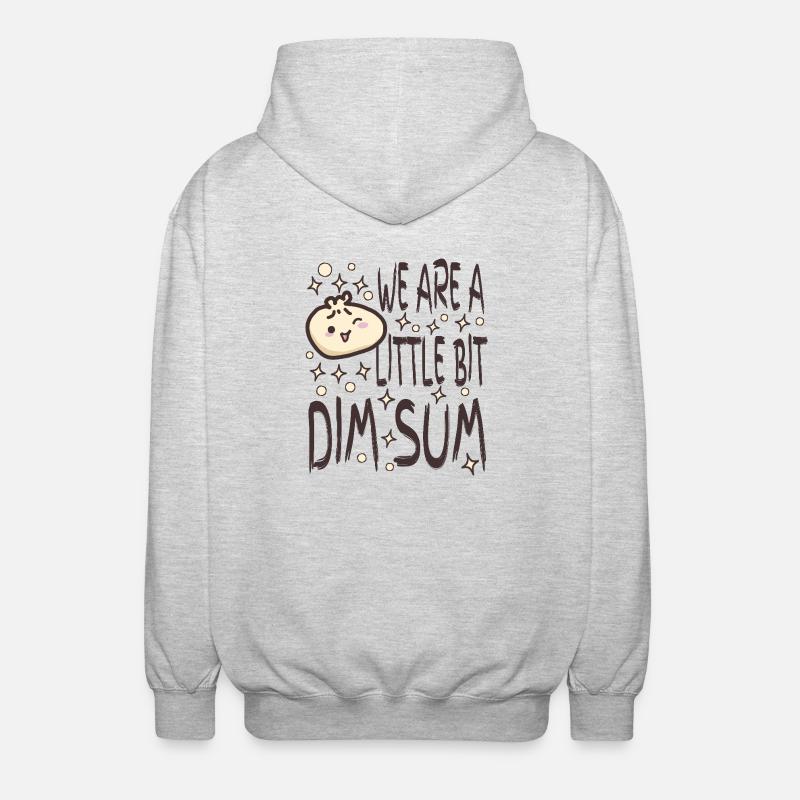 Ein bisschen Dim Sum - Unisex Kapuzenjacke - Hellgrau meliert