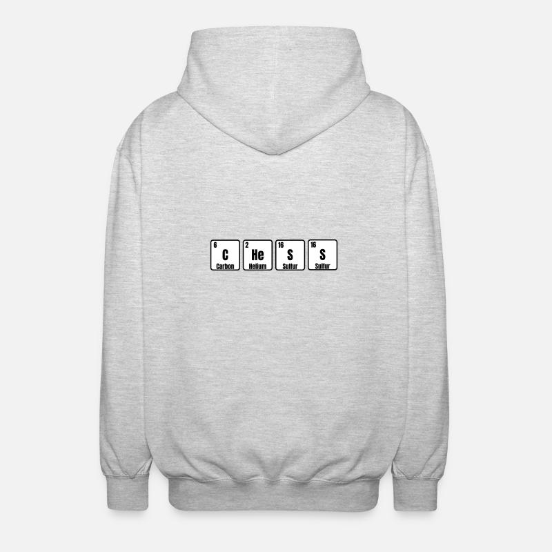 Chess Periodic Table Chess Chemist - Unisex Hooded Jacket - light heather grey