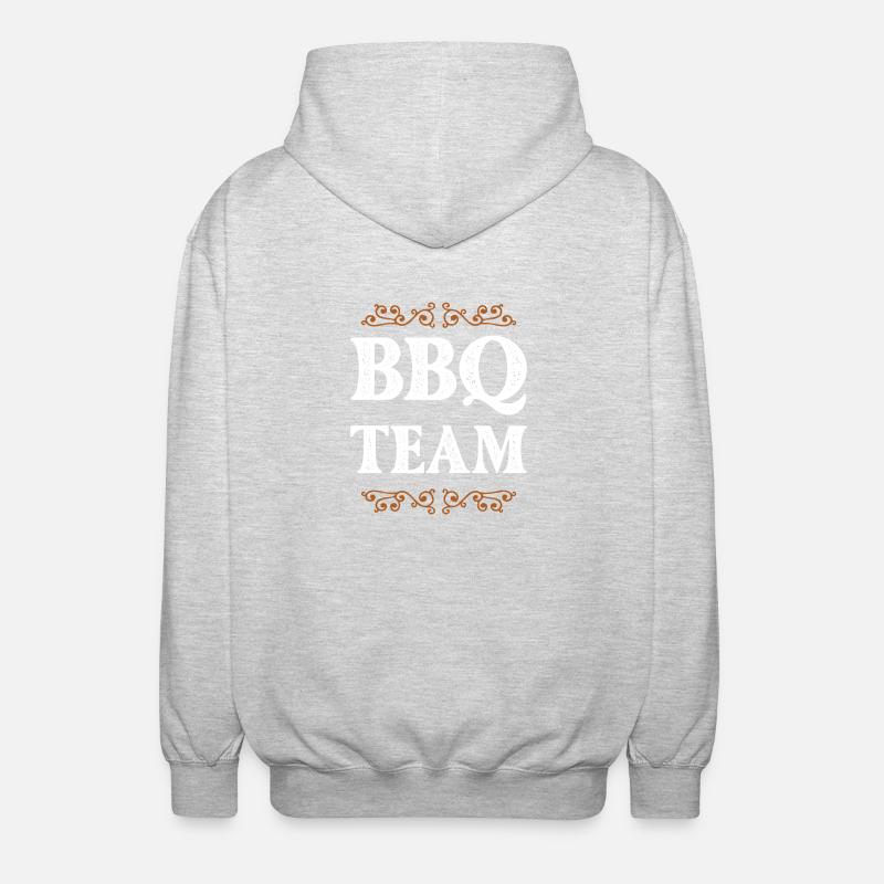 Bbq Crew - Unisex Kapuzenjacke - Hellgrau meliert