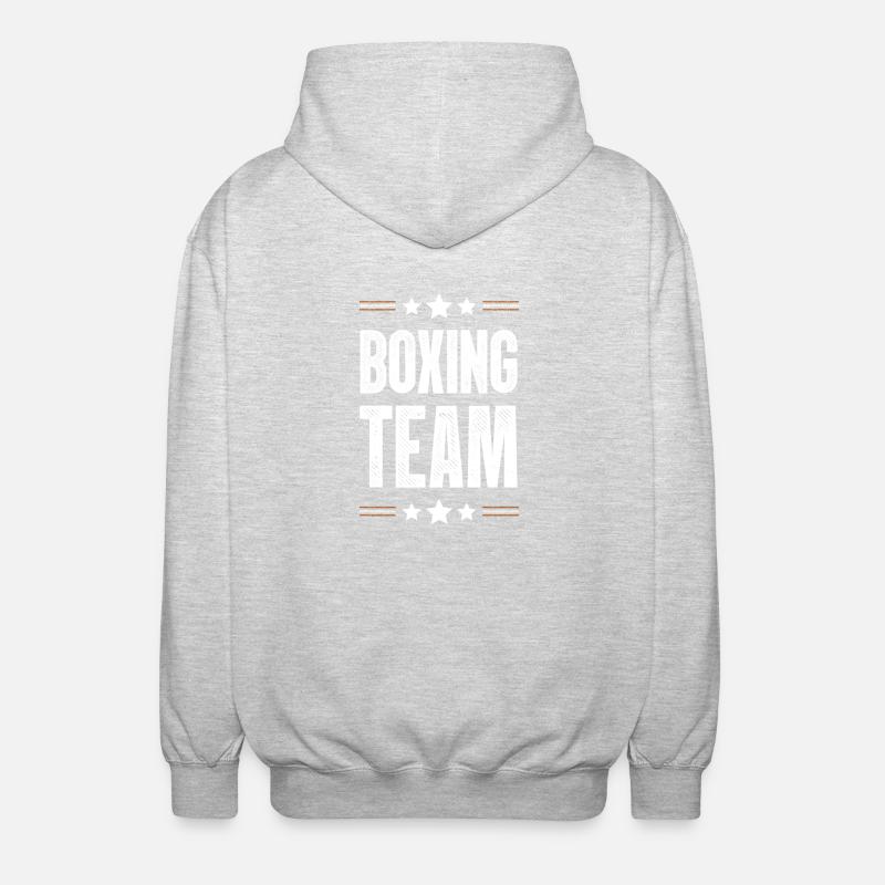 Équipe de boxe - Veste à capuche unisexe - gris clair chiné