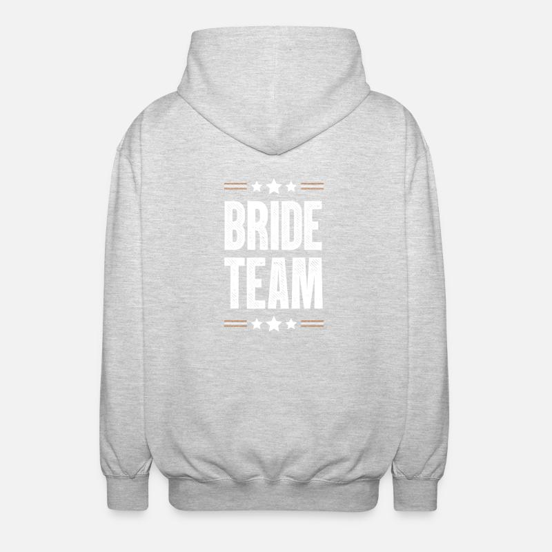 Bride Team - Unisex Kapuzenjacke - Hellgrau meliert