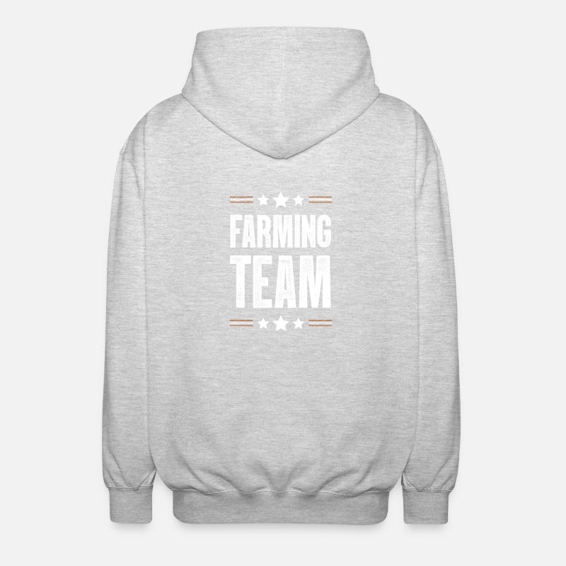 Farming Team - Unisex Kapuzenjacke - Hellgrau meliert