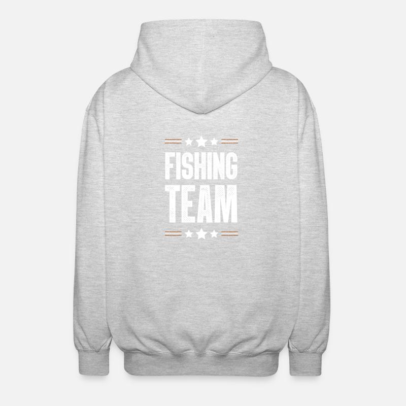 Fishing Team - Unisex Kapuzenjacke - Hellgrau meliert