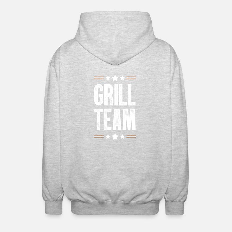 Équipe Grill - Veste à capuche unisexe - gris clair chiné