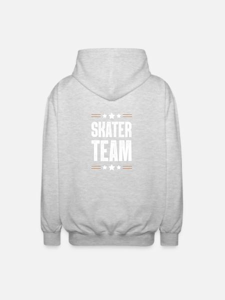 Skater Team - Unisex Hooded Jacket - light heather grey