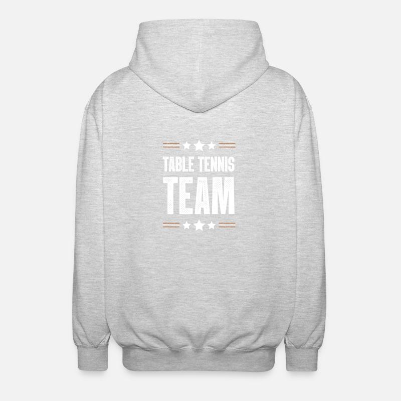 Equipe de tennis de table - Veste à capuche unisexe - gris clair chiné