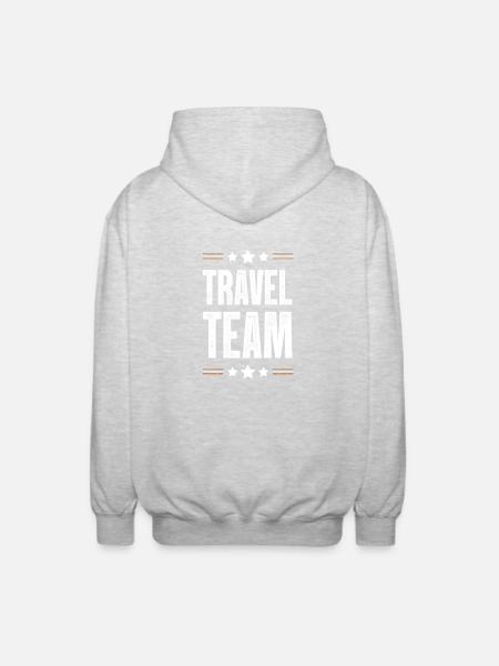 Travel Team - Unisex Hooded Jacket - light heather grey